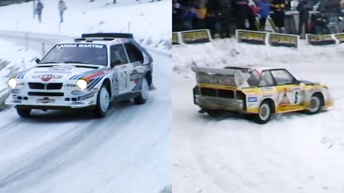 Rajdówki Grupy B w akcji podczas Rajdu Monte Carlo 1986