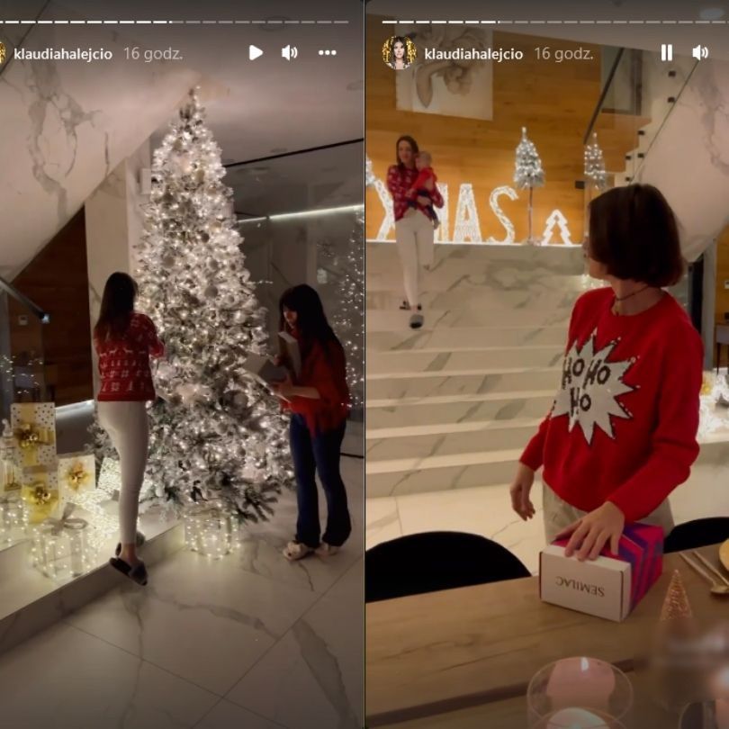 Klaudia Halejcio dekoruje dom na święta