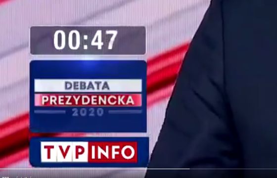 Wpadka w debacie wyborczej TVP: zegar gubił sekundy (wideo)