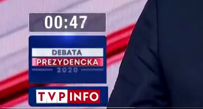 Wpadka w debacie wyborczej TVP: zegar gubił sekundy (wideo)