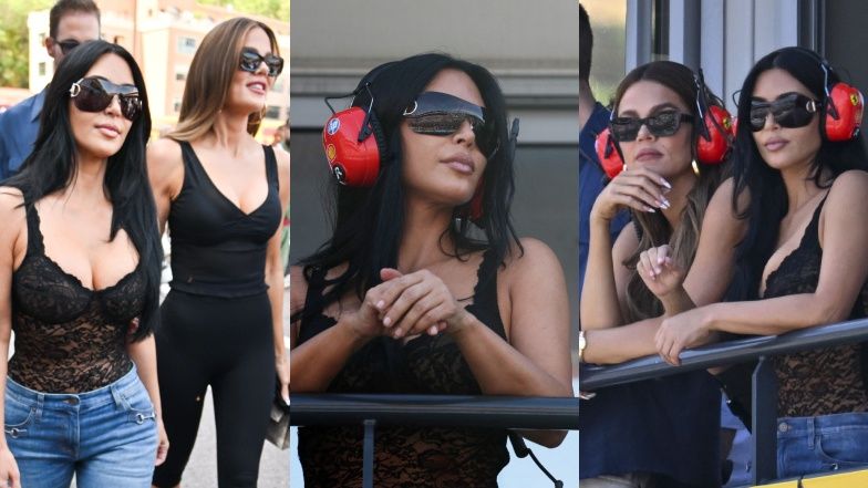 Kim Kardashian z siostrą wspierają Lewisa Hamiltona na Grand Prix Monako. SŁODKO? (ZDJĘCIA)