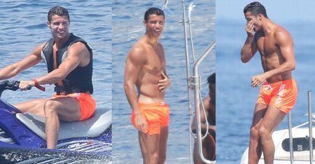 Cristiano Ronaldo BEZ KOSZULKI na jachcie! (ZDJĘCIA)