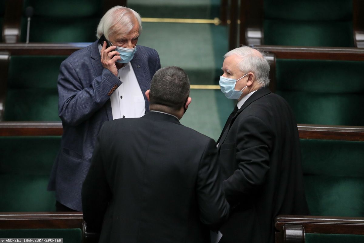 Wicepremier ds. bezpieczeństwa państwa Jarosław Kaczyński w Sejmie