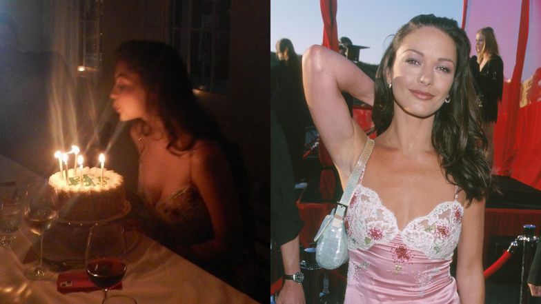 Córka Catherine Zety-Jones wskoczyła w sukienkę matki z okazji urodzin. 21-latka wyrosła na prawdziwą PIĘKNOŚĆ. Podobne? (FOTO)