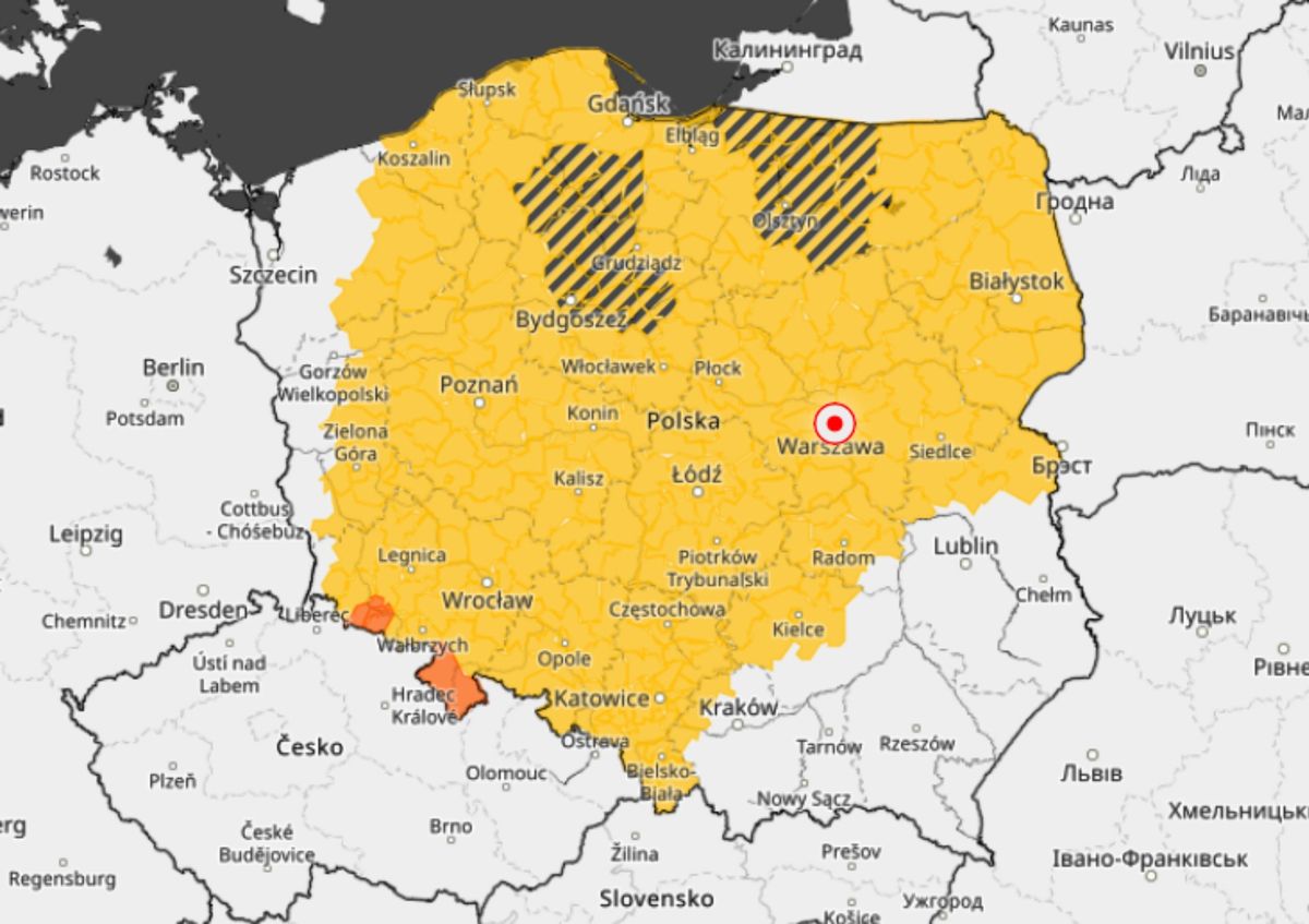 Alarmujące prognozy. Prawie cała Polska "na żółto"