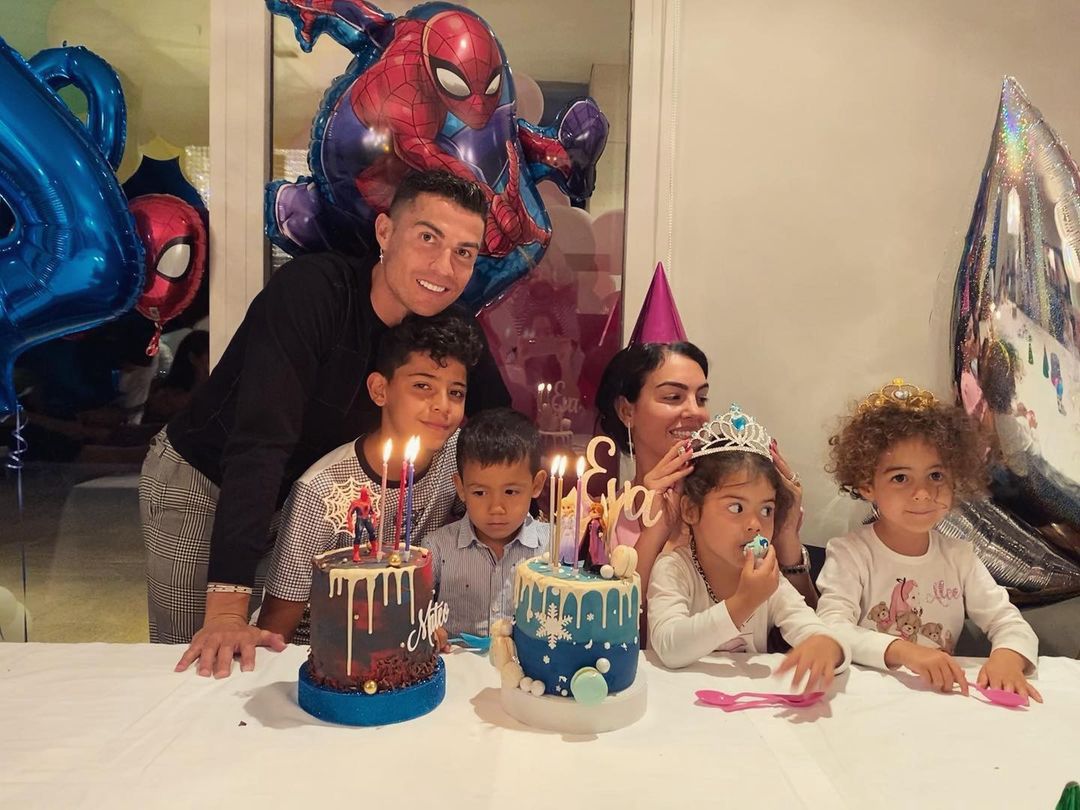 Christiano Ronaldo z rodziną