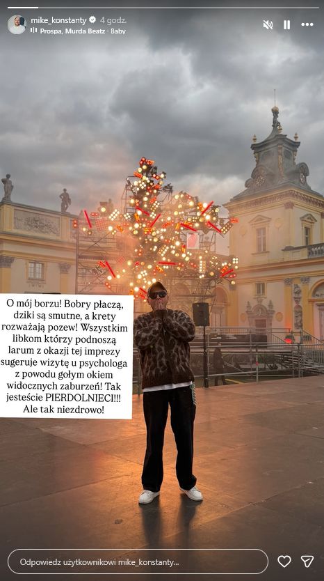DJ zabrał głos po imprezie w Wilanowie