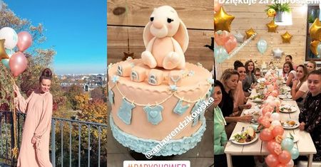 Baby shower Wendzikowskiej: pastelowe babeczki, złote balony i... Kasia Cichopek (ZDJĘCIA)