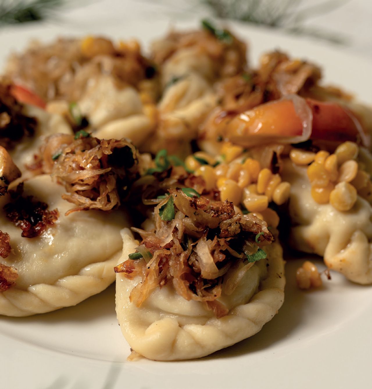 Pierogi na wigilię, ale z grochem i smażoną kapustą