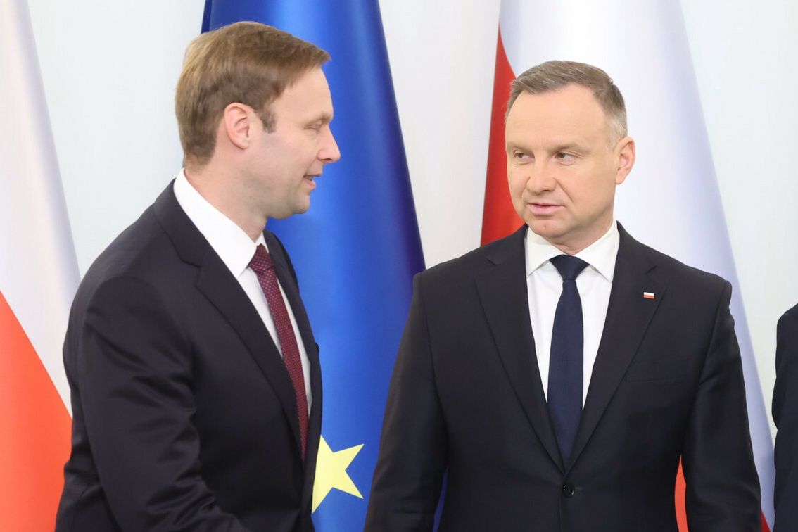 Minister Marcin Mastalerek i prezydent Andrzej Duda