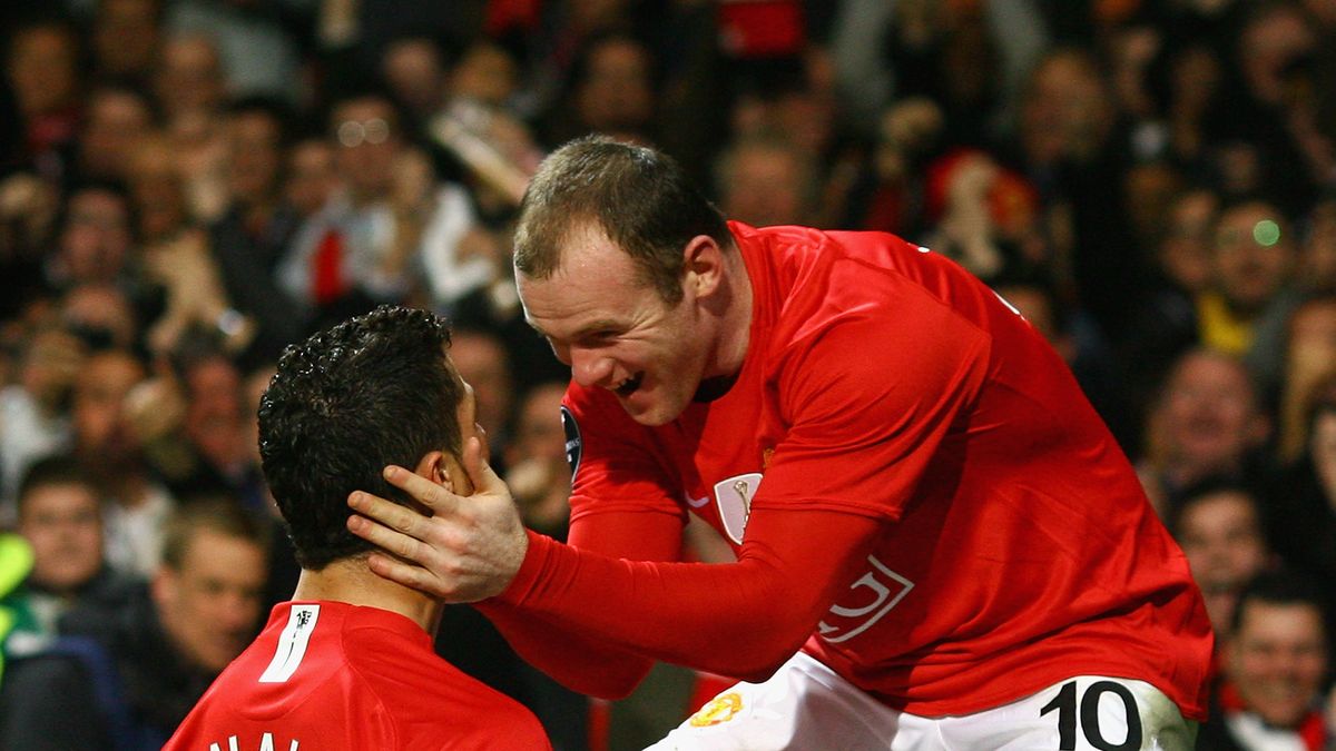 Cristiano Ronaldo oraz Wayne Rooney w barwach Manchesteru United