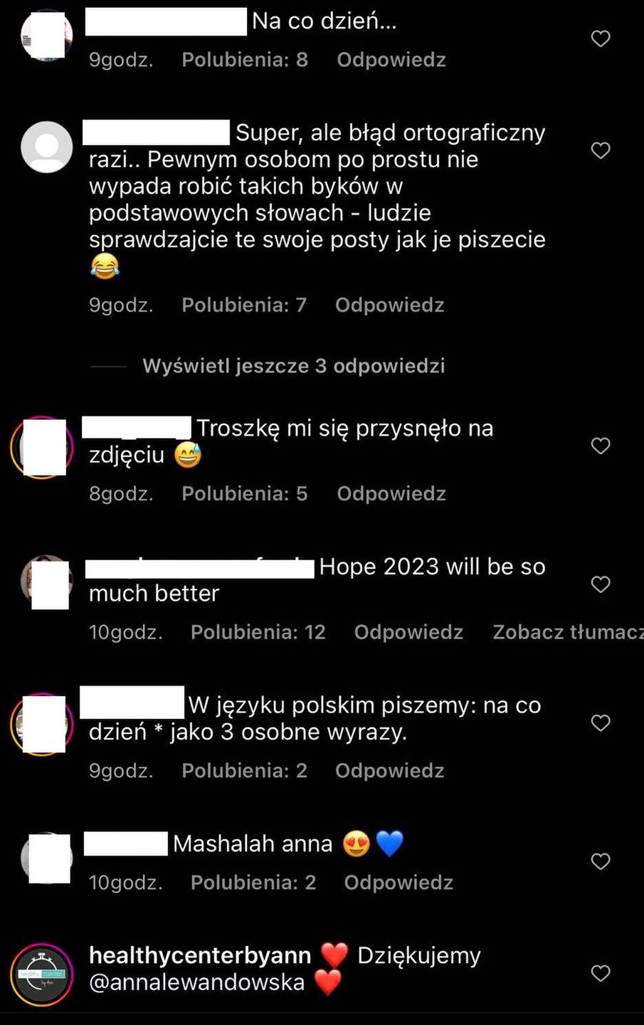 Wigilia pracownicza Anny Lewandowskiej