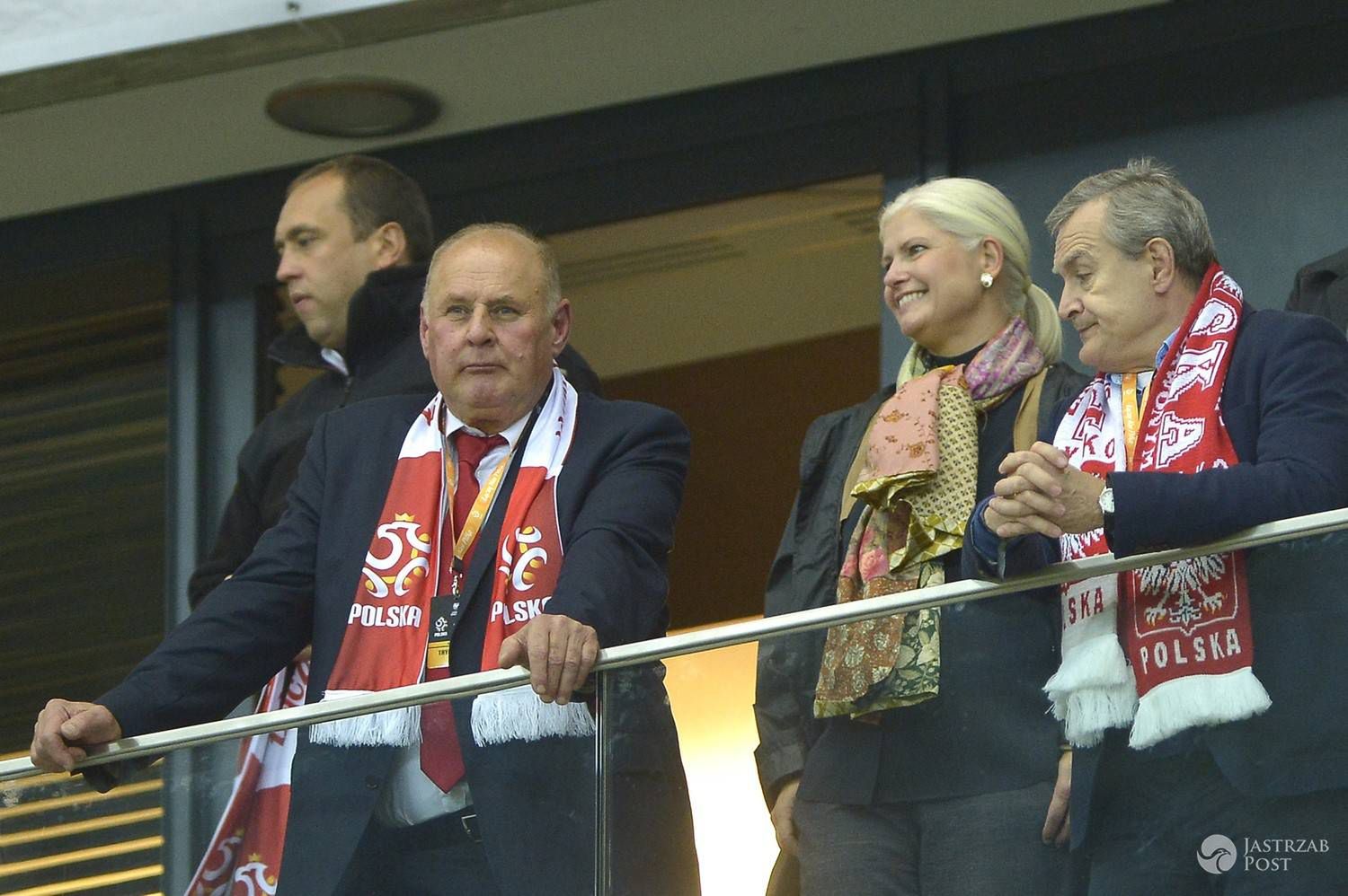 Jan Tomaszewski, Piotr Gliński na meczu Polska-Dania