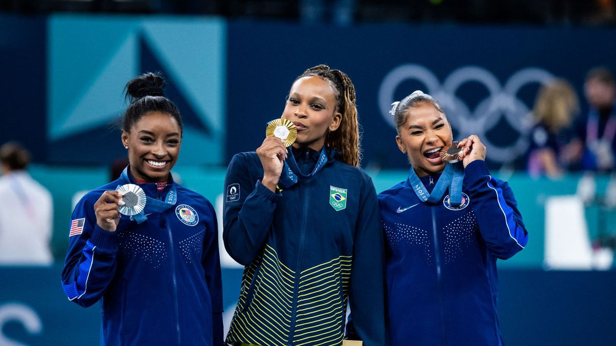 Zdjęcie okładkowe artykułu: Getty Images /  Tom Weller/VOIGT/GettyImages / Na zdjęciu od lewej: Simone Biles, Rebeca Andrade i  Jordan Chiles 