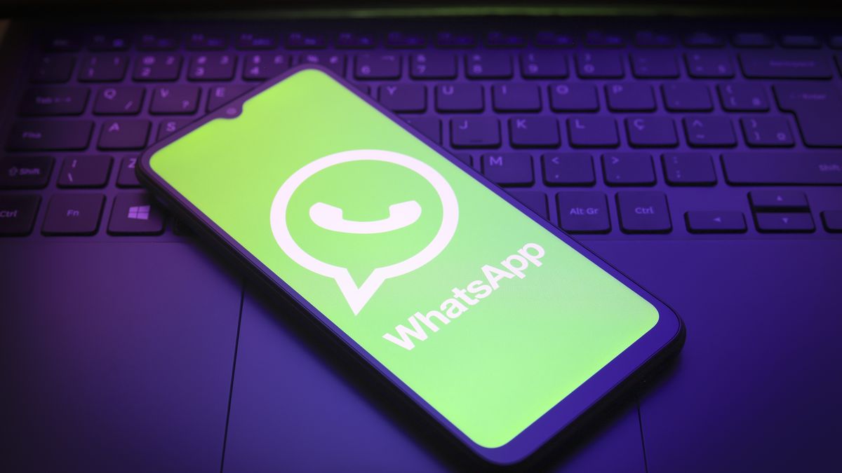 The WhatsApp logo appears on a smartphone screen in this illustration photo in Reno, United States, on January 1, 2025. (Photo by Jaque Silva/NurPhoto via Getty Images)