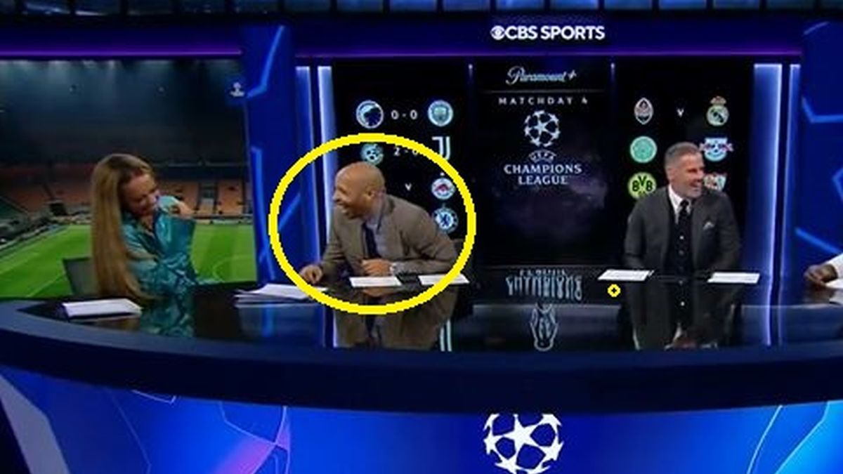 Twitter / CBS Sports / Moment studia Ligi Mistrzów, w którym uczestnicy śmieją się ze stroju Richardsa