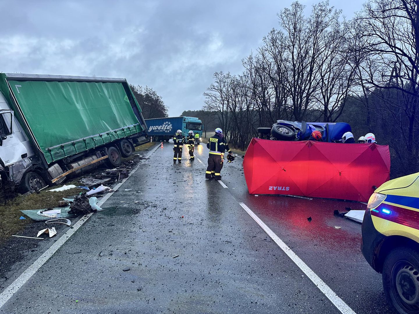 Tragiczny wypadek pod Toruniem. Droga zablokowana. Są ofiary