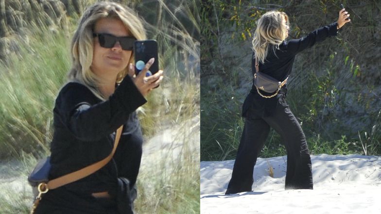 Marta Manowska śpi na plaży