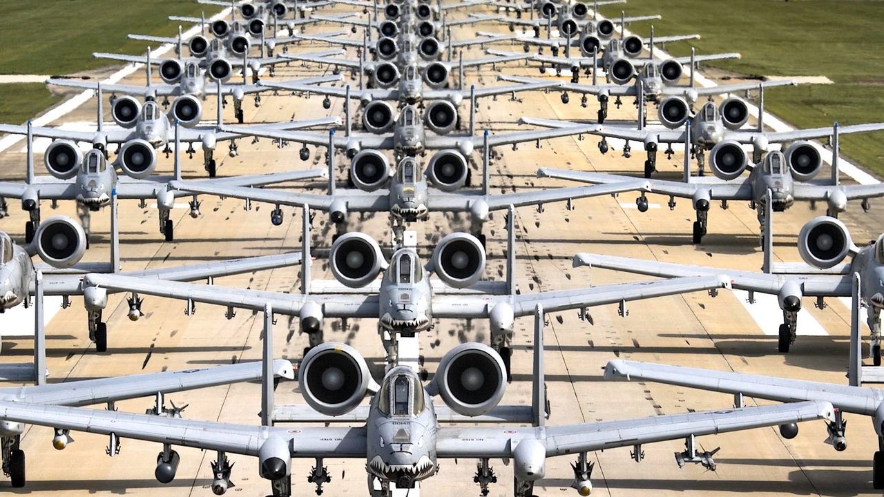 A-10 planes during the "elephant walk"