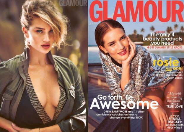 Rosie Huntington-Whiteley pozuje dla "Glamour"