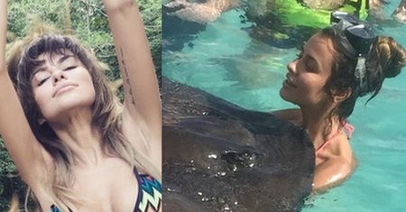 Natalia Siwiec pływa z płaszczką (FOTO)
