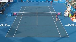 Shenzhen: Radwańska - Cirstea: piękna akcja "z obrony do ataku"