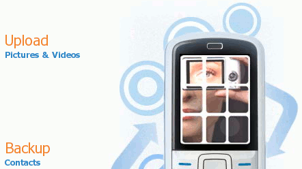 Kontakty i zdjęcia na serwerze internetowym, bez kabli 1