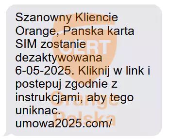 Fałszywy SMS