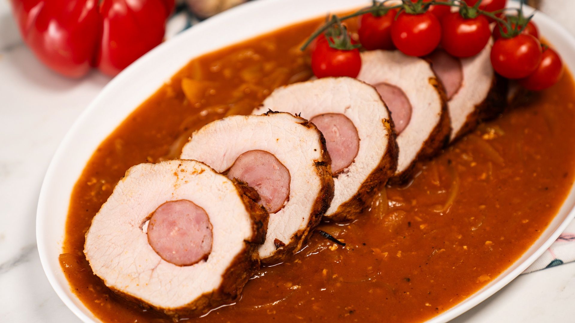 Schab po sztygarsku z sosem
