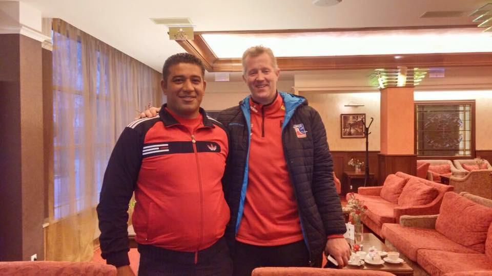 Archiwum prywatne / Alaa Khalaf / Na zdjęciu: od lewej trener Alaa Khalaf i Vital Heynen, podczas spotkania w Bydgoszczy w 2014 roku