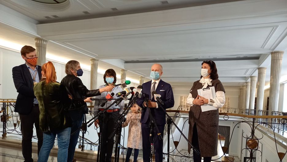 Konferencja prasowa Bartłomieja Wróblewskiego w Sejmie