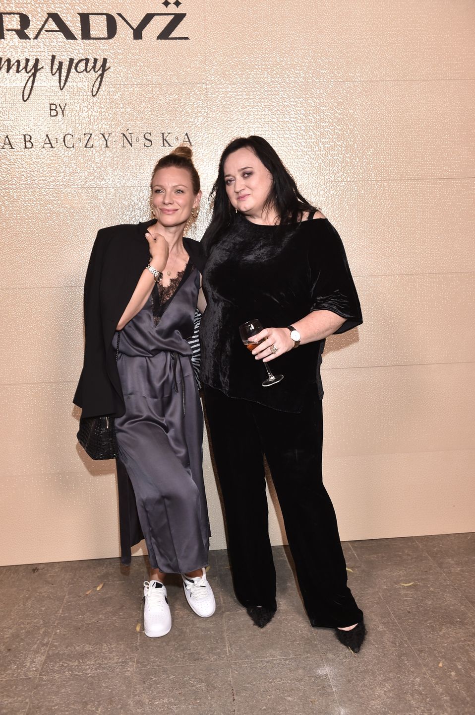 Gosia Baczyńska i Magdalena Boczarska na pokazie mody