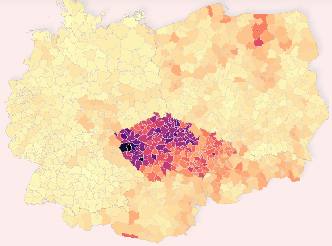 Sytuacja pandemiczna w Czechach oraz krajach sąsiadujących