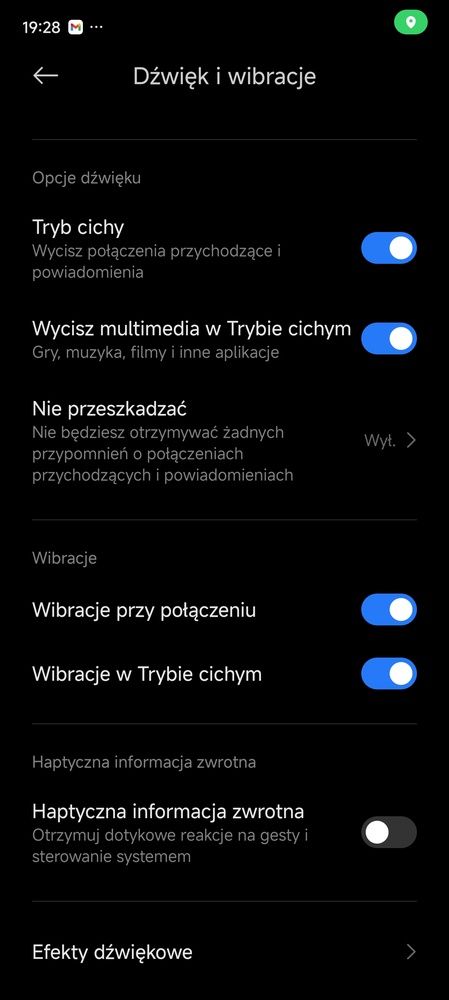 Funkcje trybu cichego i włączania/wyłączania w telefonach marki Xiaomi.