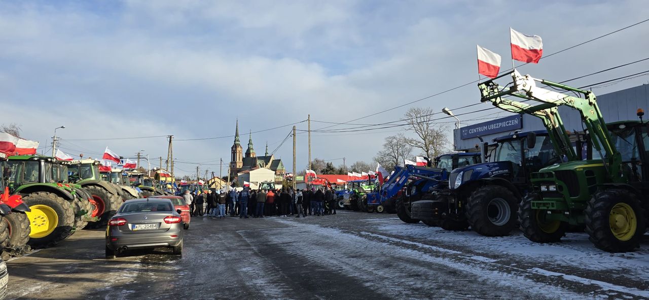 Protest rolników w Bielsku 