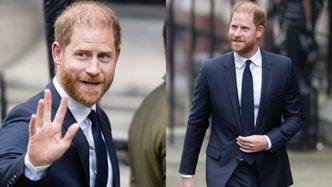 Książę Harry rozsyła uśmiechy i pozdrowienia w drodze na proces przeciwko tabloidowi w Londynie (ZDJĘCIA)