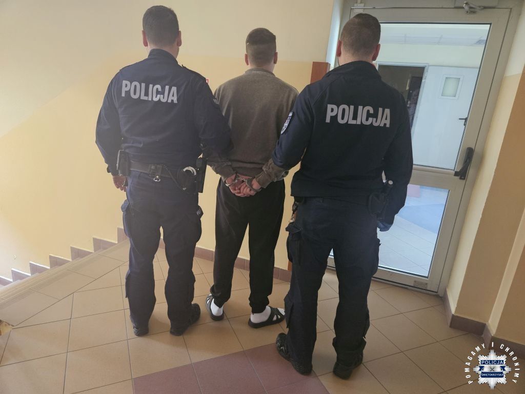 Poszukiwany 25-latek zatrzymany przez ostrowieckich kryminalnych. Trafi do więzienia za przestępstwo narkotykowe
