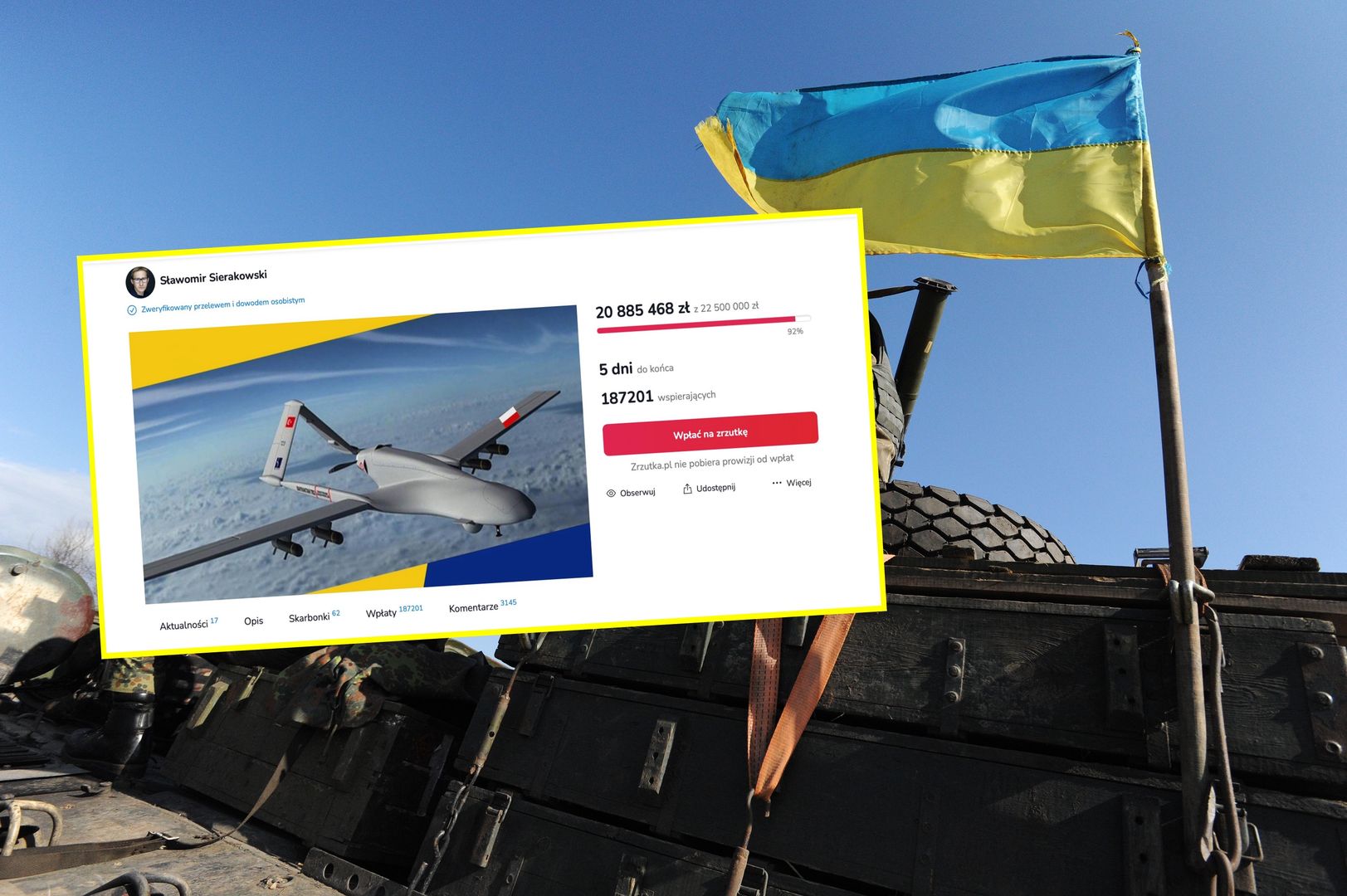 Czy Polacy dopną swego? Zbiórka na drona dla Ukrainy zaraz się skończy