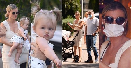 Elegancka Joanna Krupa idzie z córeczką i mężem na lunch do "restauracji celebrytów" (ZDJĘCIA)