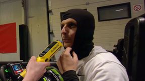 Sceny na torze. Peszko dmuchał w alkomat. Taki był wynik