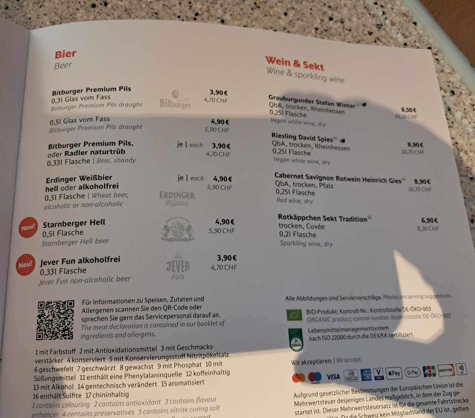 Ile kosztuje jedzenie w niemieckim pociągu?