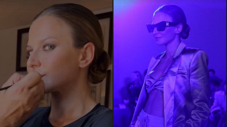 Anna Lewandowska błyszczy na paryskim Fashion Weeku i spogląda na świat zza KOCICH OKULARÓW (FOTO)