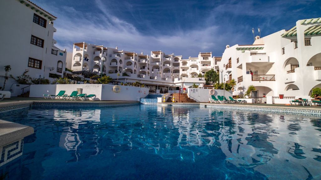 Swimming Pool In Tenerife
Swimming pool during the day and night at a luxury all-inclusive holidays hotel with view of the ocean at Callao Salvaje, in Tenerife island, Canary islands, Spain. (Photo by Nicolas Economou/NurPhoto via Getty Images)
NurPhoto
2019, Destinations, Europe, Exotic, Holiday, Islands, Tenerife, Tourism, Travel, Tropic, Vacations, White, accomodation, adeje, all inclusive, all-inclusive, appartments, aqua, architecture, atlantic, background, beach, beautiful, blue, blue sea apartmentos callao garden, blue sky, bridge, building, callao, canarian, canarias, canary, canary islands, card, caribbean, chairs, chaise, clouds, coast, coastline, comfort, comfortable, construction, cruz, dawn, day, destination, dusk, evening, flower, fountain, garden, health, holidays, horizontal, hotel, illuminated, island, isle, islet, leisure, lifestyle, lighs, longue, luxury, may, mediterranean, modern, morning, nature, night, ocean, outdoor, outdoors, palm, palm tree, panorama, paradise, plant, pool, poolside, puerto, puerto de la cruz, reflecting, reflection, relax, relaxation, relaxing, resort, rest, romantic, salvaje, sea, season, seasonal, sky, spa, spain, spanish, summer, sun, sunbed, sunlight, sunny, sunset, swim, swimming, swimming pool, tour operator, tourist, touristic, tranquility, tree, trip, tropical, turquoise, vacation, view, villa, water, wealth