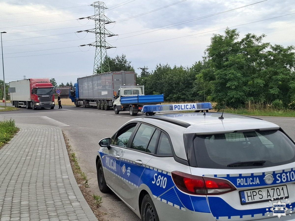 Kierowca ciężarówki z promilami