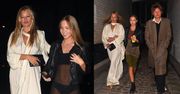Elegancka Kate Moss zabiera ukochanego i 17-letnią córkę w prześwitującej kreacji na urodziny znajomego (ZDJĘCIA)