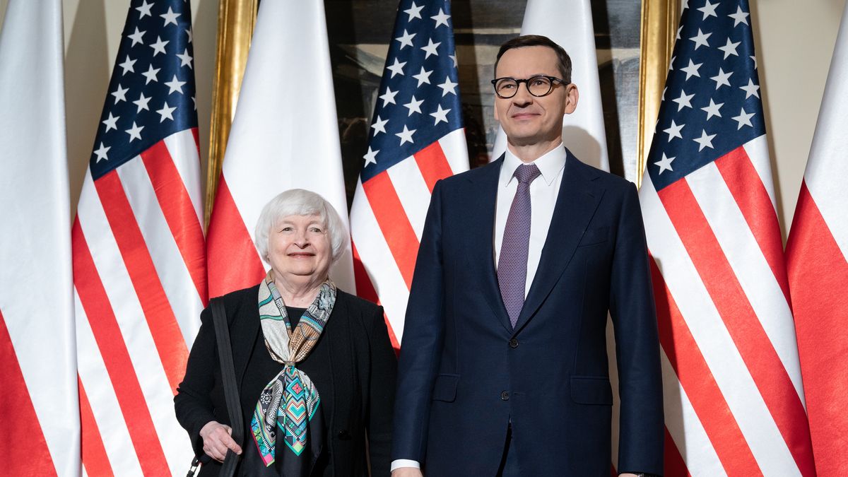 Amerykańska sekretarz skarbu Janet Yellen i premier Mateusz Morawiecki spotkali się w Warszawie