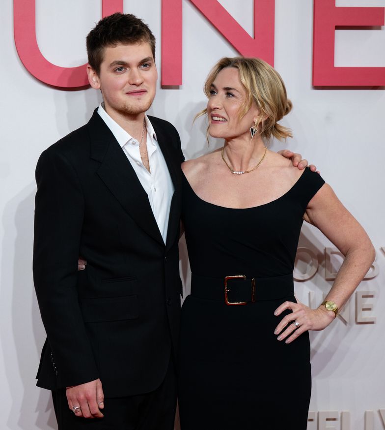 Kate Winslet z synem na premierze filmu "Goodbye June"