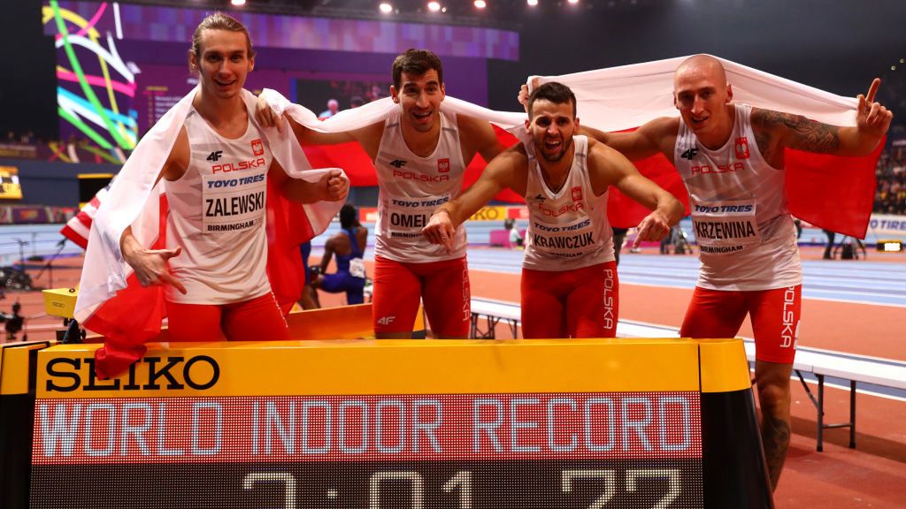 Zdjęcie okładkowe artykułu: Getty Images /  / Na zdjęciu: polska sztafeta mężczyzn po pobiciu halowego rekordu świata