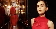 Lily Collins promuje nowy sezon "Emily w Paryżu", prężąc się w krwistej sukni od Magdy Butrym! (ZDJĘCIA)