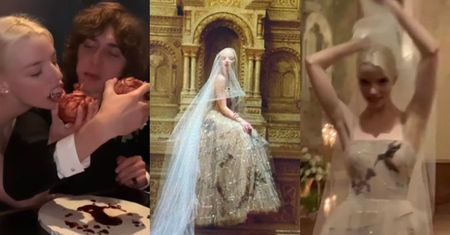 Anya Taylor-Joy pokazała kadry z sekretnego ślubu. Przyodziała suknię Diora, a gościom podała MAKABRYCZNY tort (ZDJĘCIA)